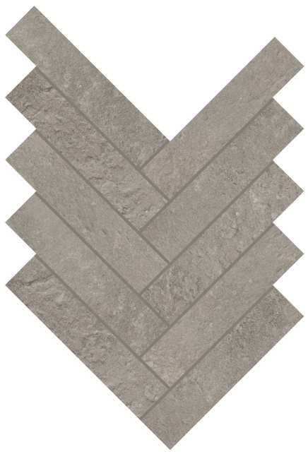 RK13HER26MSXTMT - Daltile - Rekindle - Medium Grey - 2 x 6 - Herringbone Mosaic