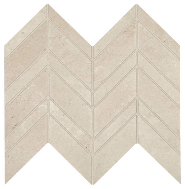 MF01CHEVRMS1P2 - Marazzi - Modern Formation - Peak White - 12 x 13 - Chevron Mosaic