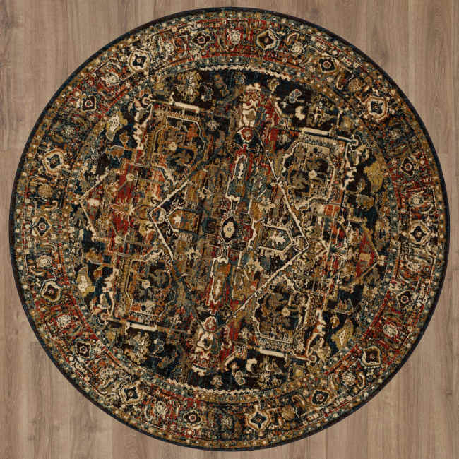 90807-50130-R096 - Karastan - Spice Market - Alcantara Sapphire - 8' ROUND