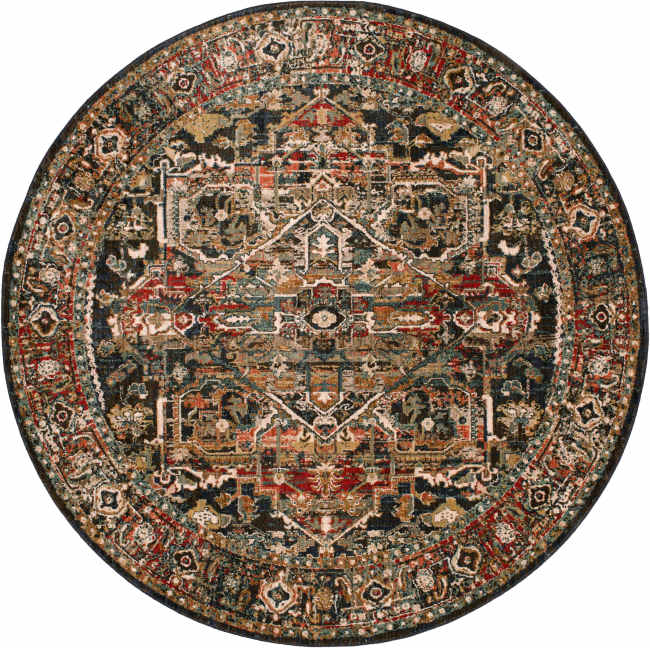 90807-50130-R096 - Karastan - Spice Market - Alcantara Sapphire - 8' ROUND