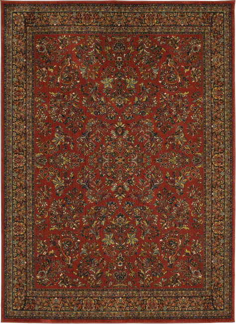 91648-30048-041065 - Karastan - Spice Market - Berdan Garnet - 3' 5" X 5' 5"