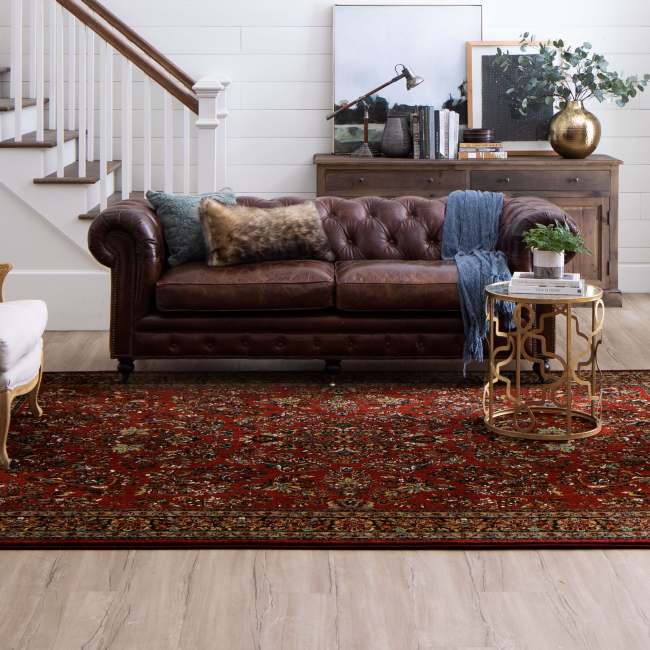 91648-30048-041065 - Karastan - Spice Market - Berdan Garnet - 3' 5" X 5' 5"