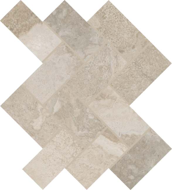 AR4124HERRMS1P2 - Daltile - Archaia - Artifact Beige - 2 x 4 - Herringbone Mosaic