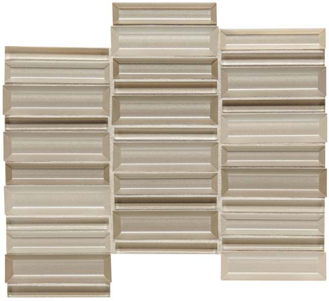 CW4014MS1P - Daltile - Cascading Waters - Shimmer Shore - 1 x 4 - Glass Mosaic