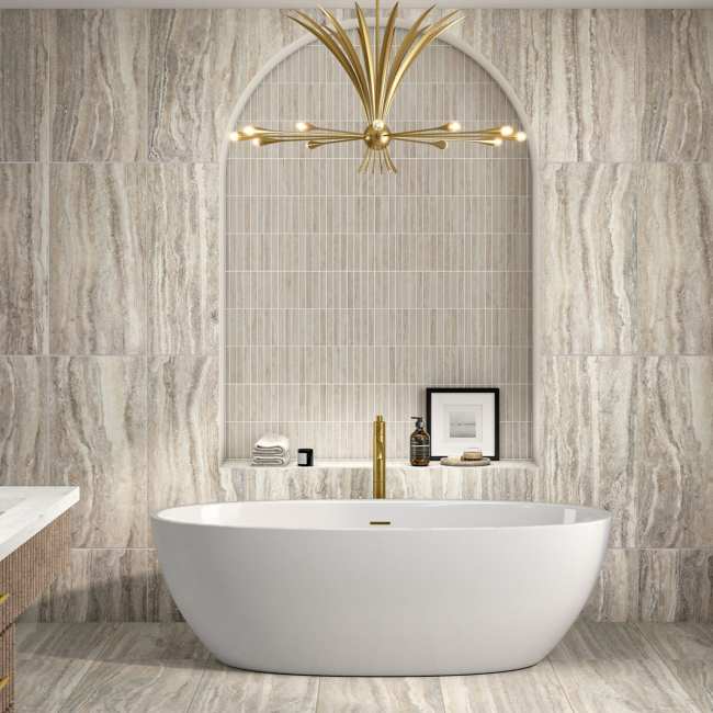 CA43STJ16MBMSMT - Daltile - Calligo - Nimbus - 1 x 6 - Mosaic
