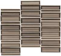 CW4314MS1P - Brook Crest 1 x 4 Glass Mosaic