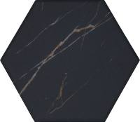 PT248HEX1P2 - Infinite Black 8 x 9 Hexagon Floor Tile Matte