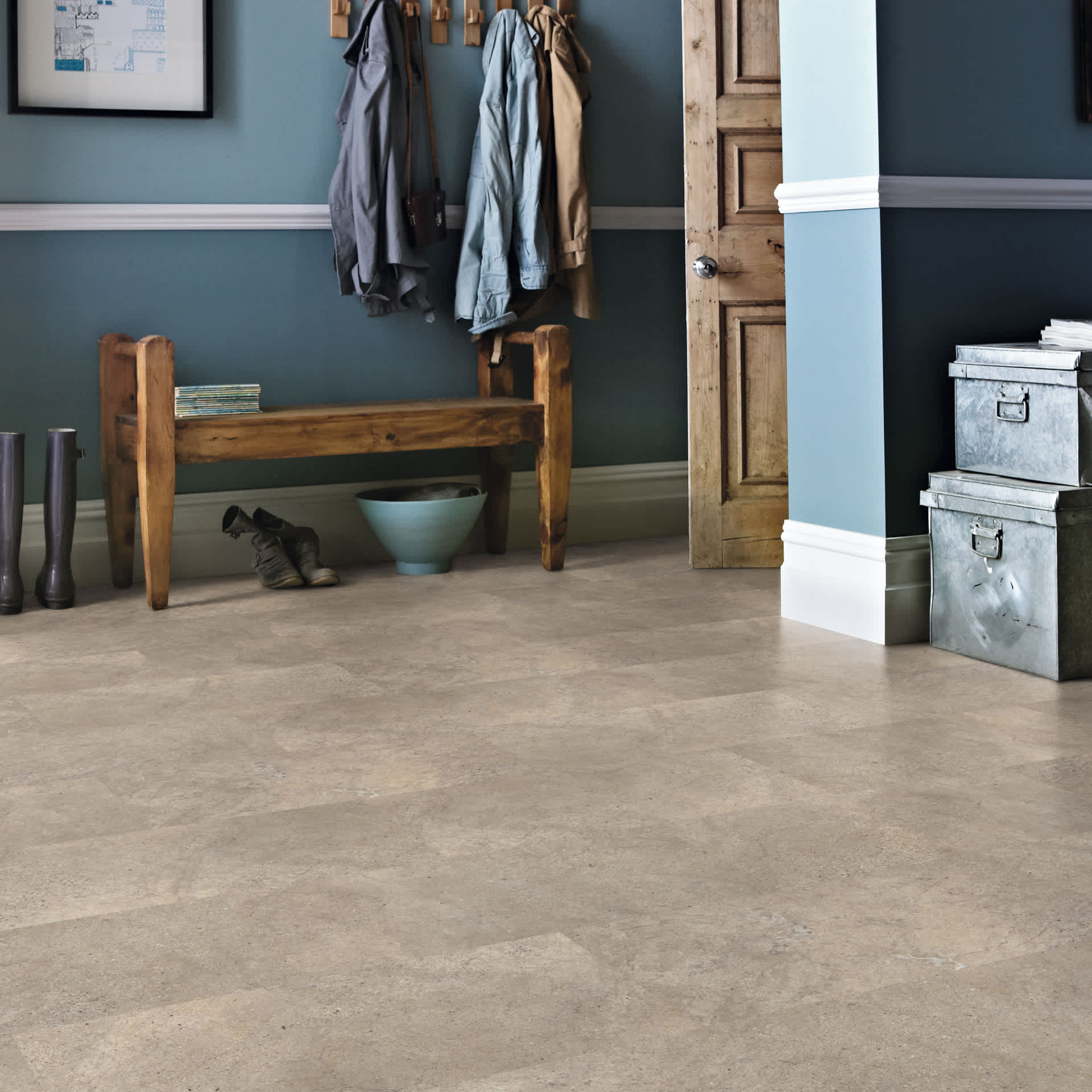 Karndean - Knight Tile Rigid Core 12 x 18 - Portland Stone
