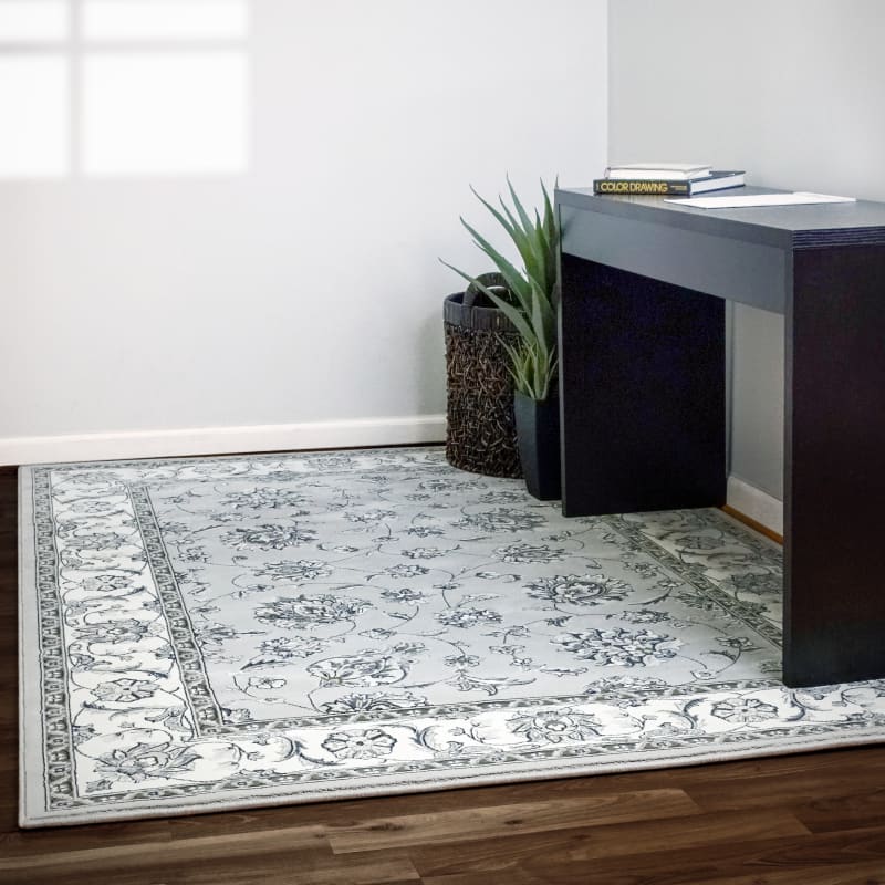 ANCIENT GARDEN - Grey Cream 57365-9666 - Dynamic Rugs - ANCIENT GARDEN - Grey Cream 57365-9666