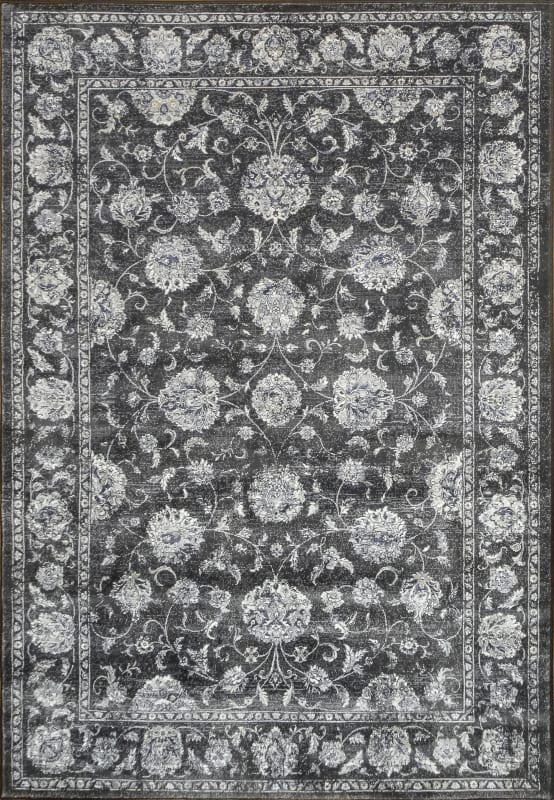AN69571263636 - Dynamic Rugs - ANCIENT GARDEN - Charcoal Silver 57126-3636 - 5.3' x 7.7'
