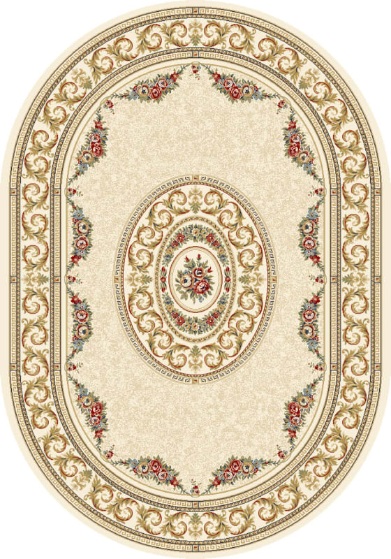 ANOV35572266464 - Dynamic Rugs - ANCIENT GARDEN - Ivory 57226-6464 - 2.7' x 4.7' Oval