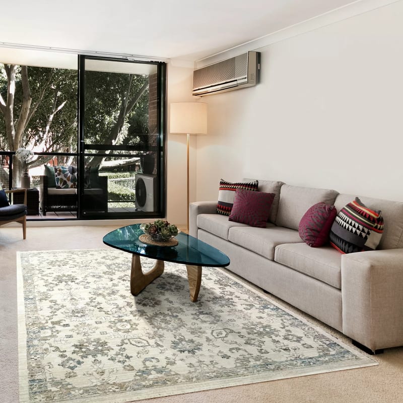 RF9124634895 - Dynamic Rugs - REFINE - Cream Grey Blue 4634-895 - 7.1' x 10.1'