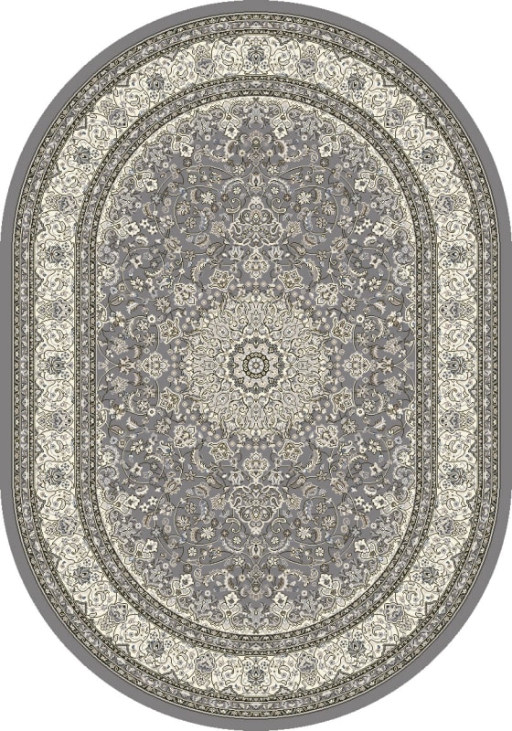ANOV69571195666 - Dynamic Rugs - ANCIENT GARDEN - Grey Cream 57119-5666 - 5.3' x 7.7' Oval