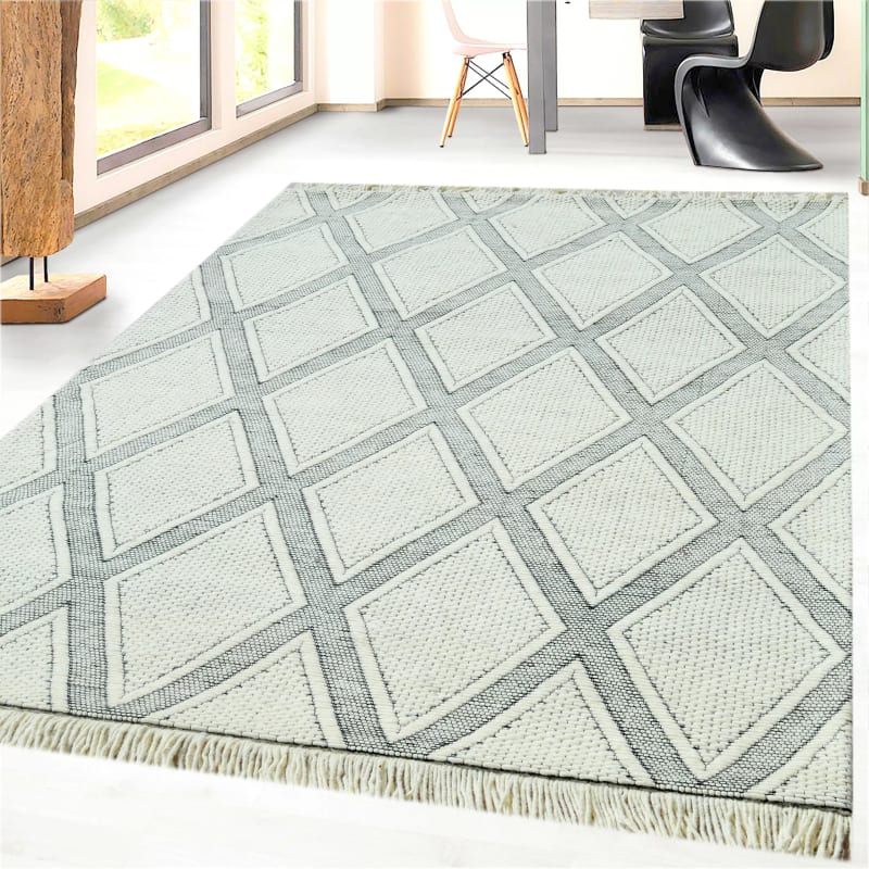 LF8102121190 - Dynamic Rugs - LOLA - Ivory Charcoal 2121-190 - 8' x 10'