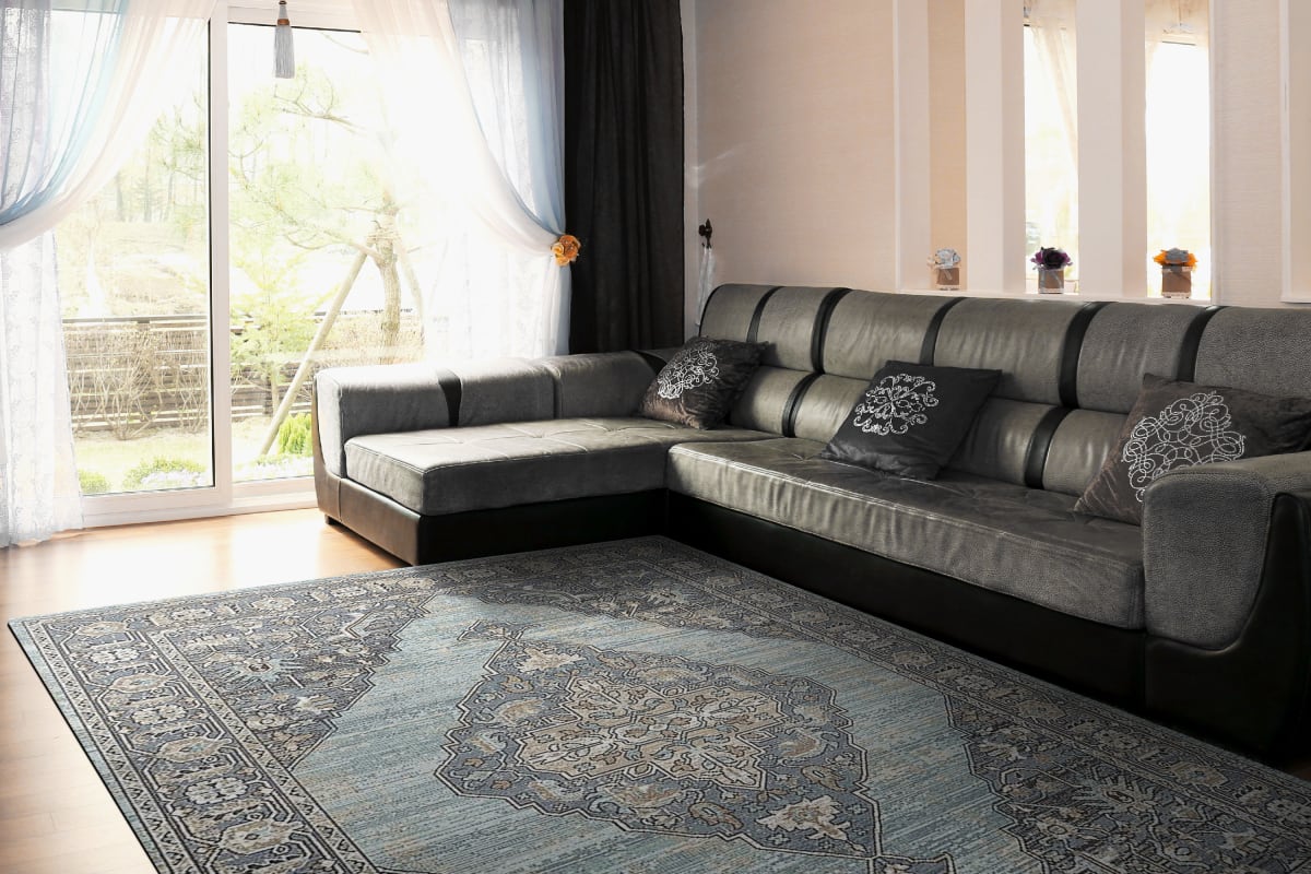 JZ9126792580 - Dynamic Rugs - JAZZ - Blue Beige 6792-580 - 7.1' x 10.1'