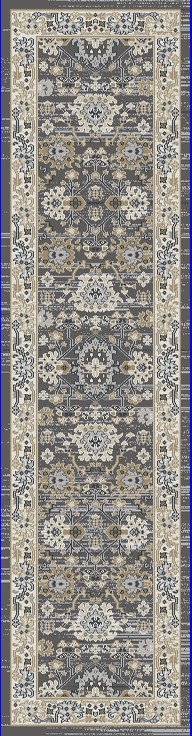 YA288531910 - Dynamic Rugs - YAZD - Grey Ivory 8531-910 - 2' x 7.7'