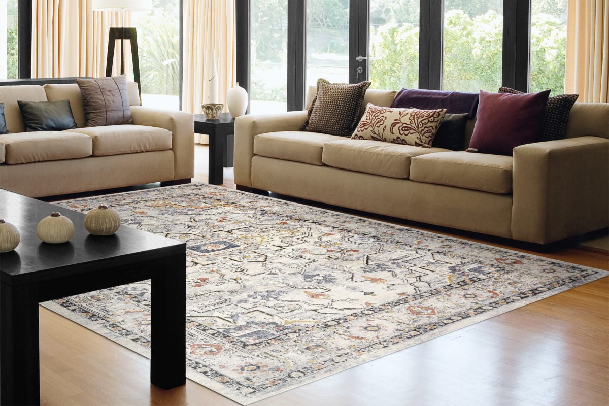 MABEL - Ivory Navy Multi 4094-159 - Dynamic Rugs - MABEL - Ivory Navy Multi 4094-159