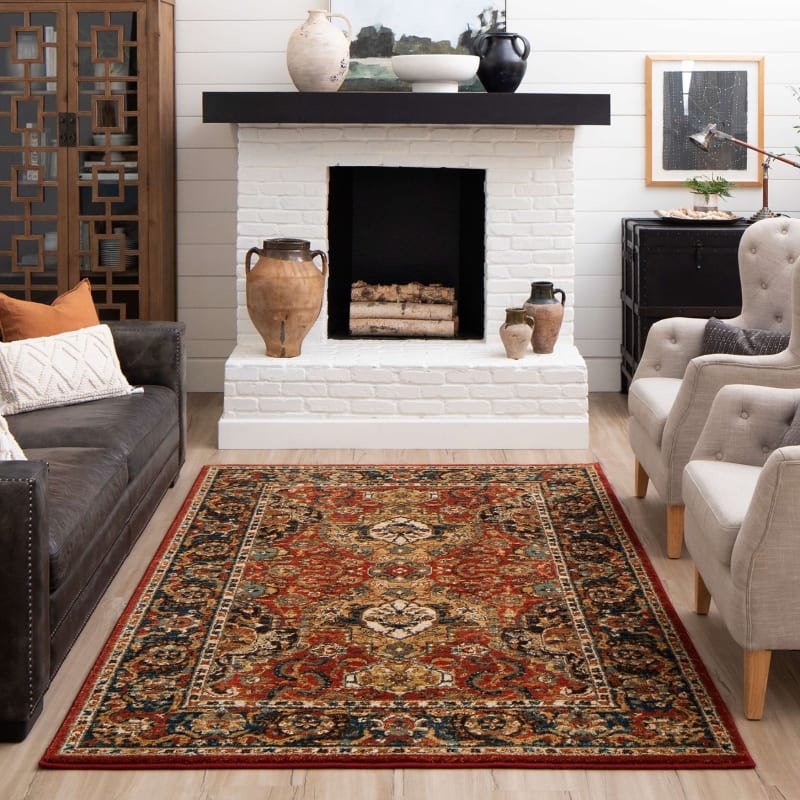 90938-30048-063094 - Karastan - Spice Market - Dhahar Garnet - 5' 3" X 7' 10"