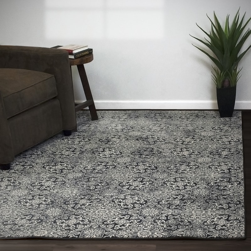 ANCIENT GARDEN - Steel Blue 57162-3696 - Dynamic Rugs - ANCIENT GARDEN - Steel Blue 57162-3696