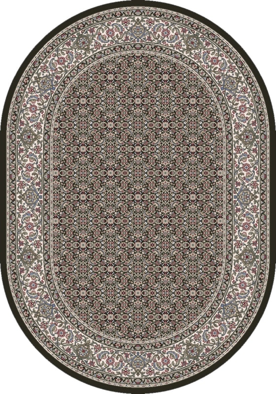ANOV71057011326 - Dynamic Rugs - ANCIENT GARDEN - Black Ivory 57011-3263 - 6.7' x 9.6' Oval
