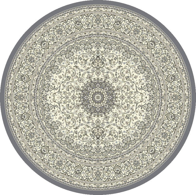 ANR8571195666 - Dynamic Rugs - ANCIENT GARDEN - Grey Cream 57119-5666 - 7.1' Round