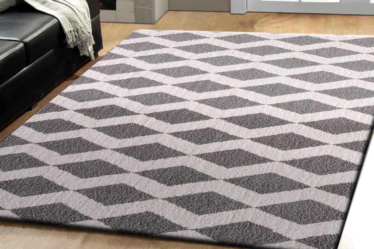 SI10145904119 - Dynamic Rugs - SILKY SHAG - White Silver 5904-119 - 9' x 12.1'