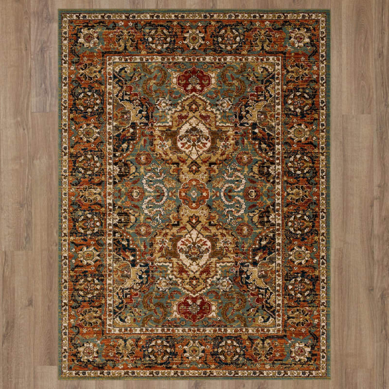 90938-50123-096132 - Karastan - Spice Market - Dhahar Aquamarine - 8' X 11'