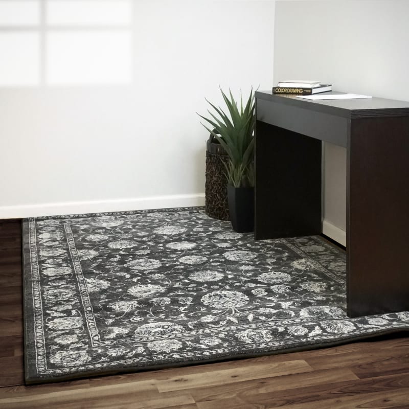 ANCIENT GARDEN - Cream Grey 57126-9696 - Dynamic Rugs - ANCIENT GARDEN - Cream Grey 57126-9696