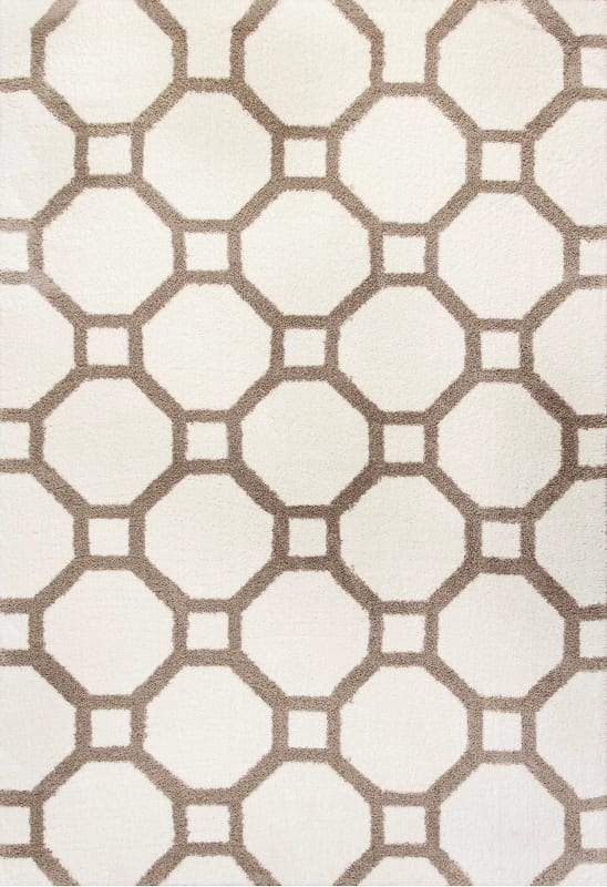 SI10145903110 - Dynamic Rugs - SILKY SHAG - White 5903-110 - 9' x 12.1'