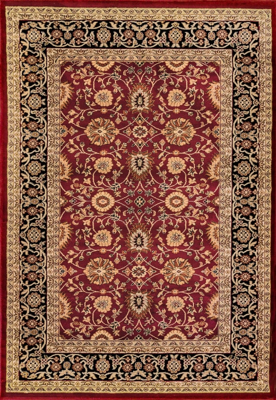 YA9122803390 - Dynamic Rugs - YAZD - Red Black 2803-390 - 7.1' x 10.1'