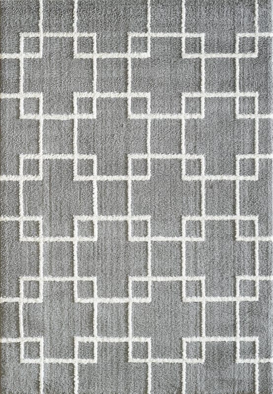 SI465901901 - Dynamic Rugs - SILKY SHAG - Silver 5901-901 - 3.11' x 5.7'