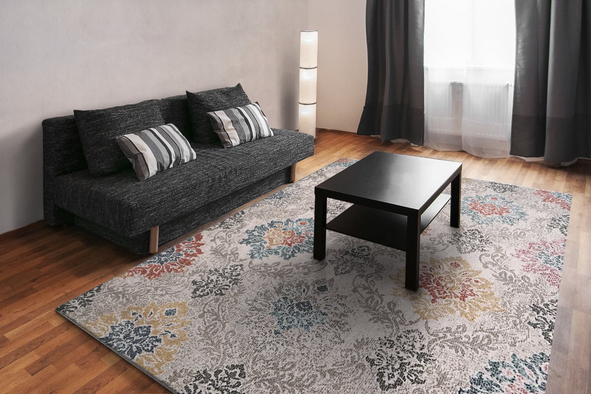 OS696198199 - Dynamic Rugs - SOMA - Ivory Grey Multi 6198-199 - 5.3' x 7.7'