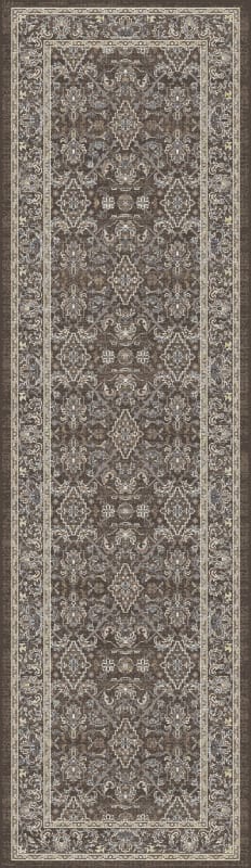 AN28572763235 - Dynamic Rugs - ANCIENT GARDEN - Dark Brown Beige Blue 57276-3235 - 2.2' x 7.7'