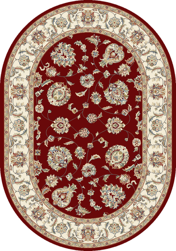 ANOV71057365146 - Dynamic Rugs - ANCIENT GARDEN - Red Ivory 57365-1464 - 6.7' x 9.6' Oval
