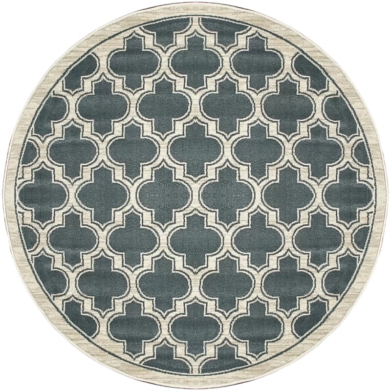 YAR52816510 - Dynamic Rugs - YAZD - Blue Ivory 2816-510 - 5.3' Round