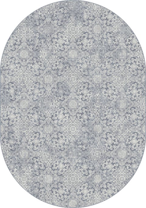 ANOV69571624666 - Dynamic Rugs - ANCIENT GARDEN - Light Blue 57162-4666 - 5.3' x 7.7' Oval