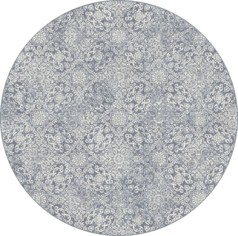 ANR8571624666 - Dynamic Rugs - ANCIENT GARDEN - Light Blue 57162-4666 - 7.1' Round