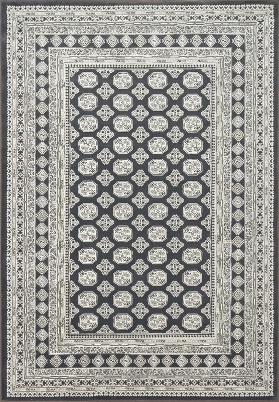 AN69571023636 - Dynamic Rugs - ANCIENT GARDEN - Charcoal Silver 57102-3636 - 5.3' x 7.7'