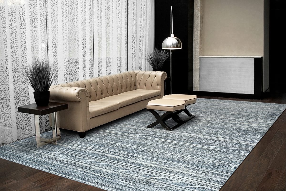 SAVOY - Denim Grey Cream 3579-598 - Dynamic Rugs - SAVOY - Denim Grey Cream 3579-598