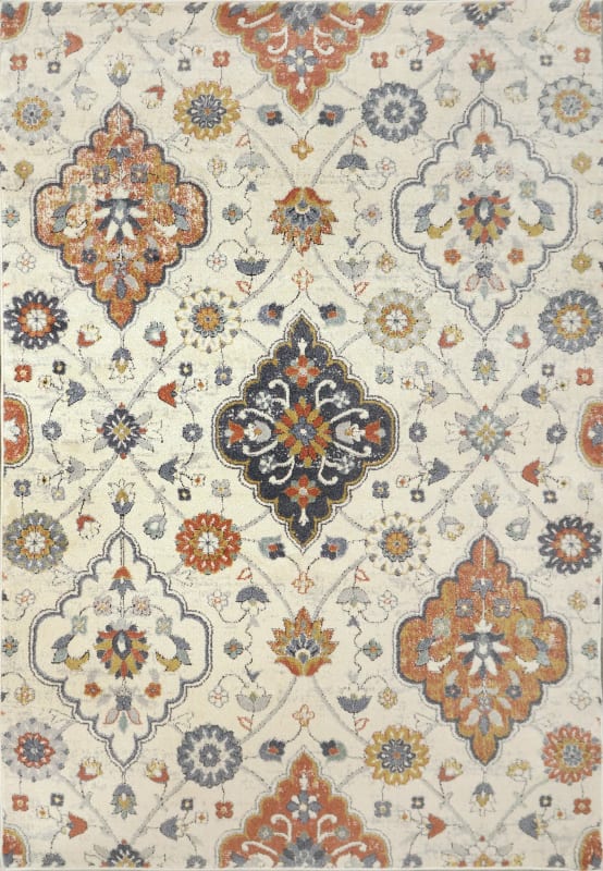 MB694091199 - Dynamic Rugs - MABEL - Ivory Multi 4091-199 - 5.2' x 7'
