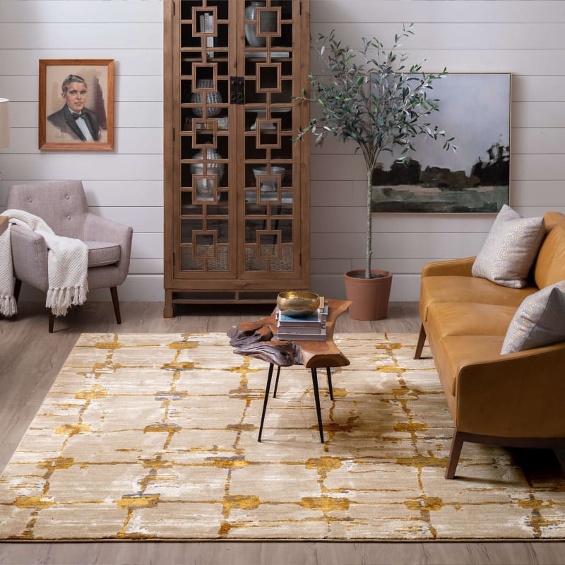 91678-10037-096132 - Scott Living by Karastan - Artisan - Mirage Brushed Gold - 8' X 11'