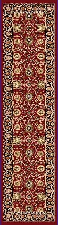 YA282803390 - Dynamic Rugs - YAZD - Red Black 2803-390 - 2' x 7.7'