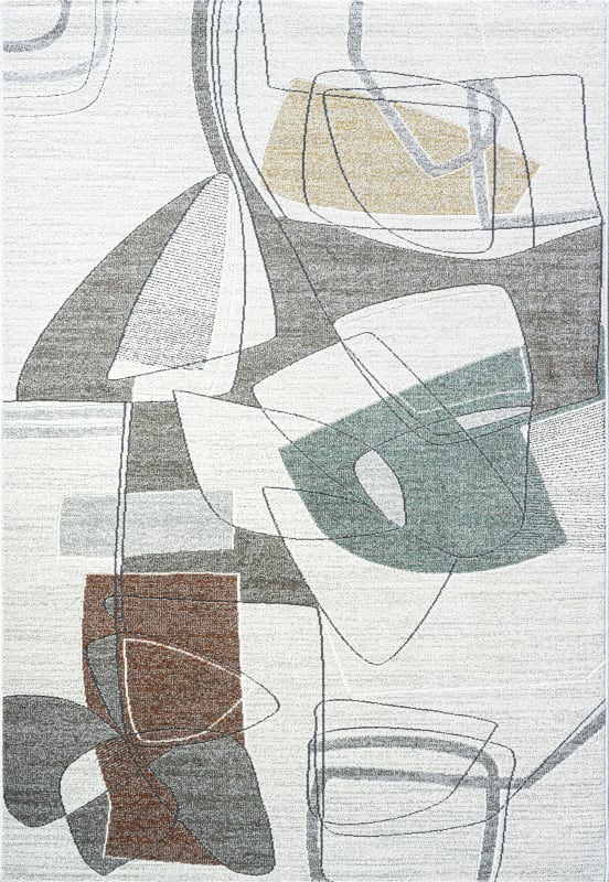 PI710460076161 - Dynamic Rugs - POLARIS - Ivory Multi 46007-6161 - 6.7' x 9.6'