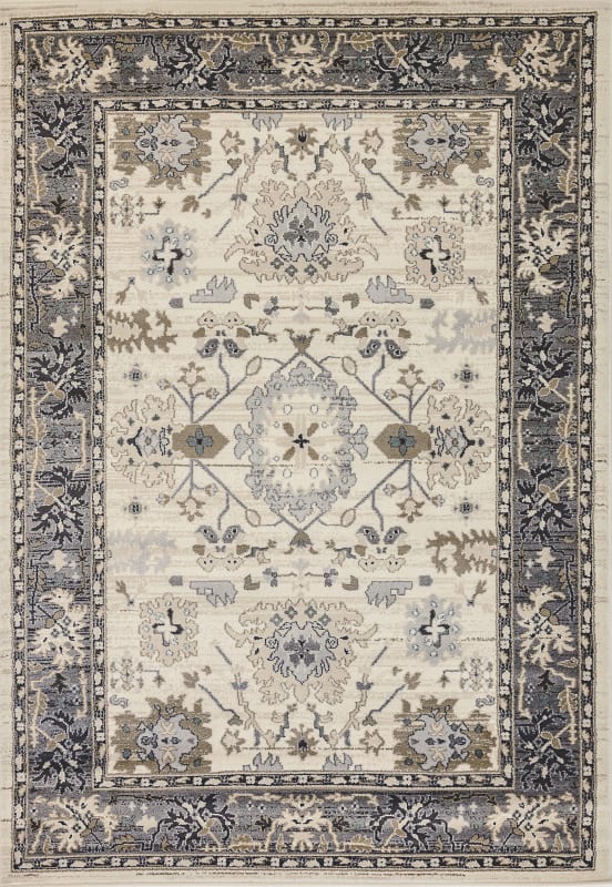 YA698531190 - Dynamic Rugs - YAZD - Ivory Grey 8531-190 - 5.3' x 7.7'