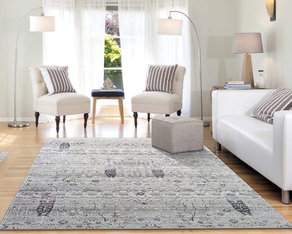 RF284635897 - Dynamic Rugs - REFINE - Taupe Silver Gold 4635-897 - 2.2' x 7.7'