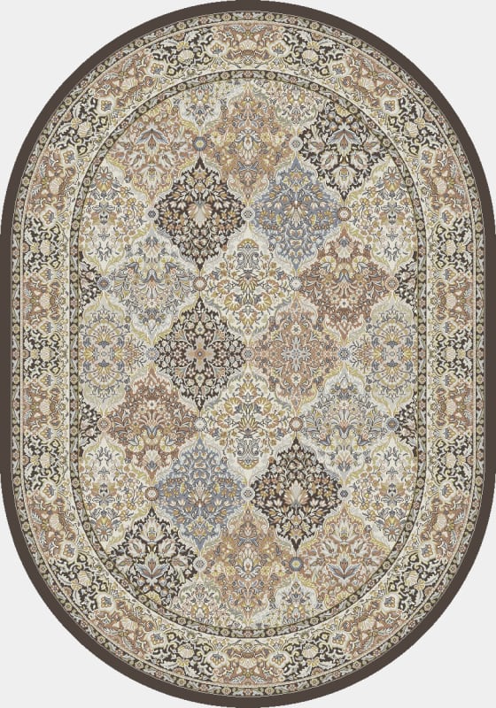 ANOV71057008325 - Dynamic Rugs - ANCIENT GARDEN - Brown Blue 57008-3235 - 6.7' x 9.6' Oval