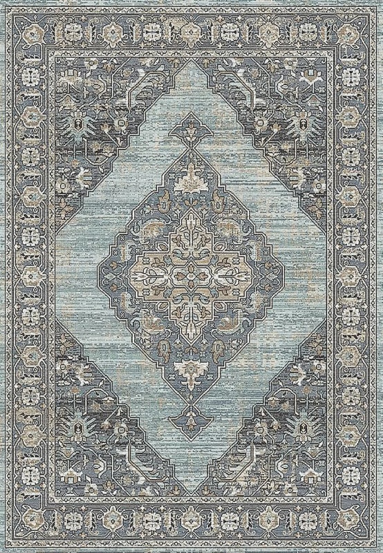 JZ696792580 - Dynamic Rugs - JAZZ - Blue Beige 6792-580 - 5.3' x 7.7'