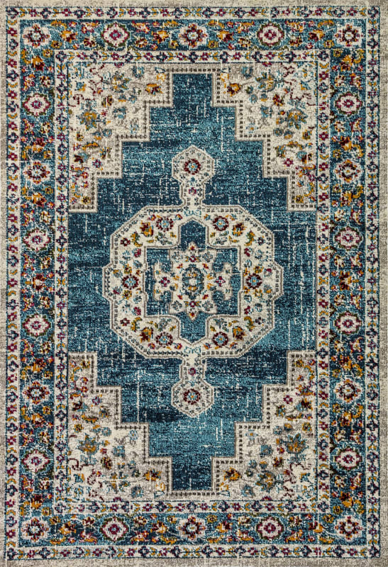 ZO696620159 - Dynamic Rugs - ZODIAC - Blue Multi 6620-159 - 5.3' x 7.7'