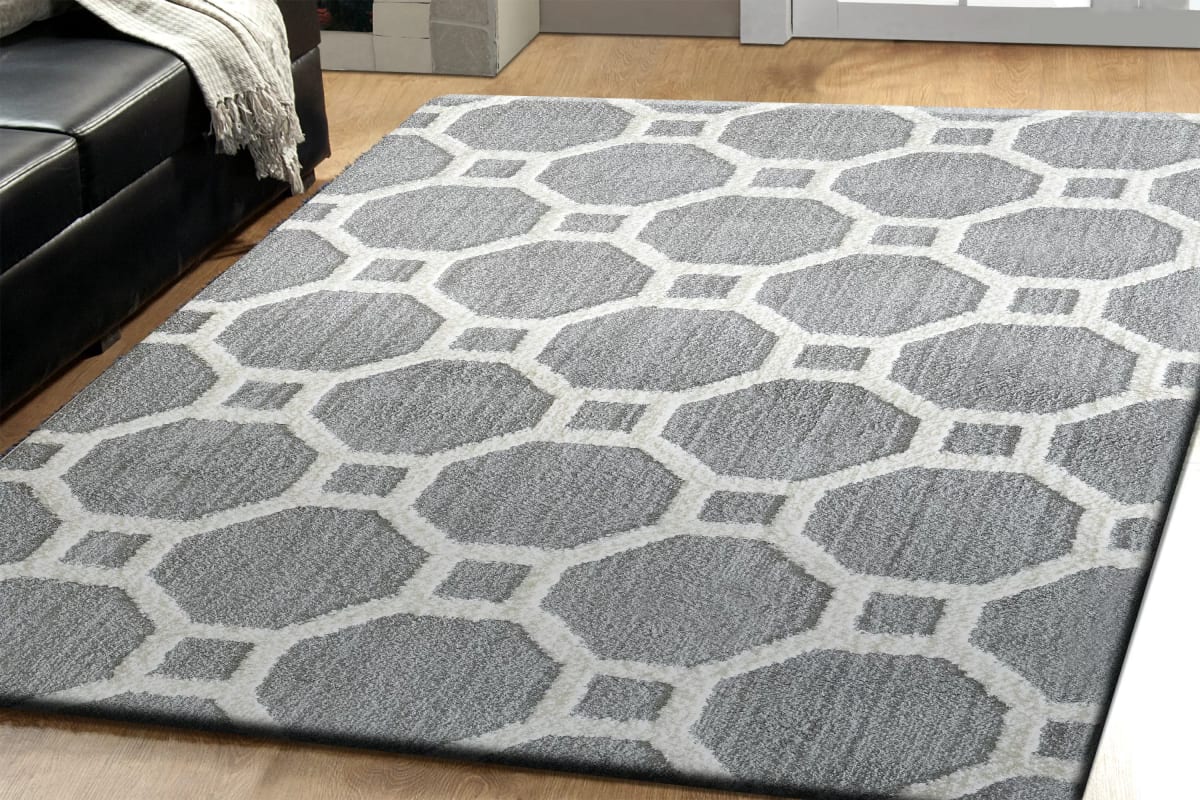 SILKY SHAG - Silver White 5903-901 - Dynamic Rugs - SILKY SHAG - Silver White 5903-901