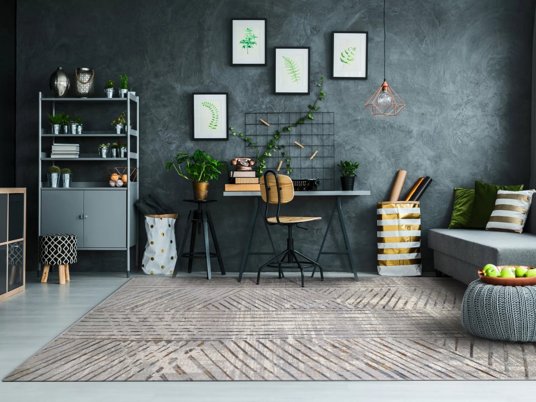 GD9121364919 - Dynamic Rugs - GOLD - Grey Ivory Multi 1364-919 - 7.1' x 10.1'